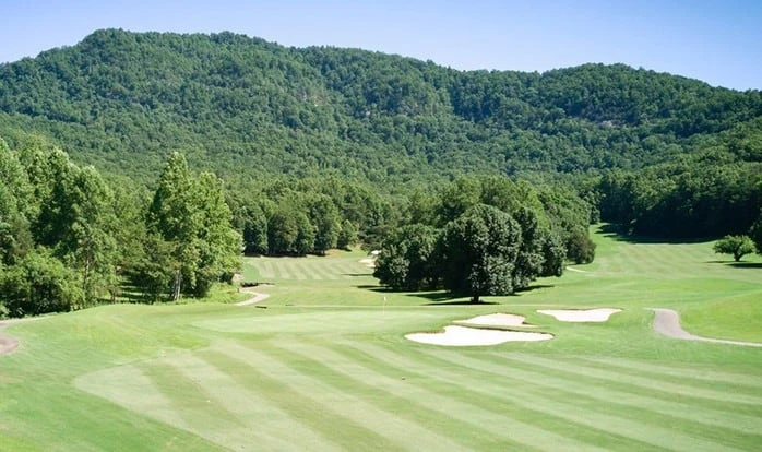 The 12th hole at the Rumling Bald Apple Valley course.