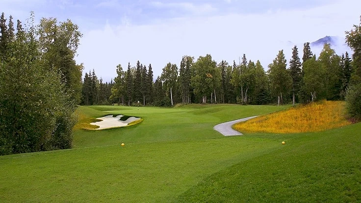 A 2020 conceptual image of what the third hole at Anchorage Golf Club will look like after a round of renovations.