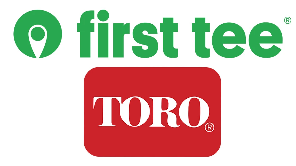 Logos for First Tee and Toro.