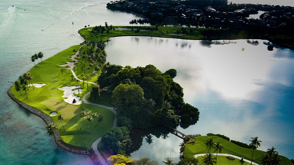 Along the edge of holes 4 and 6 the Serapong course lies Rhizophora Stylosa, a vulnerable mangrove listed under the International Union for Conservation of Nature Red List of Threatened Species. It is located only in a few locations in Singapore.