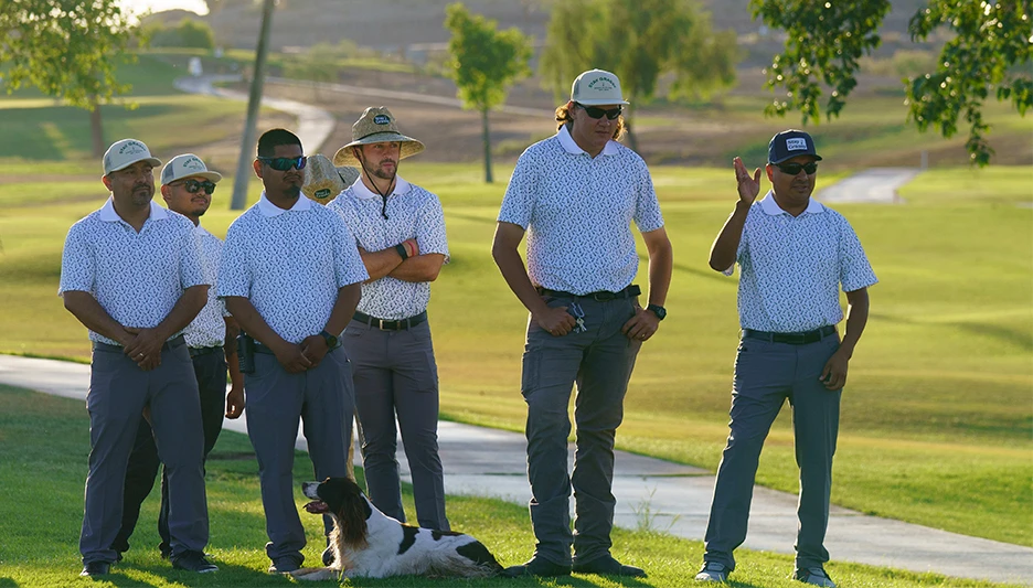 The golf course maintenance team was honored during a ceremony at Grass Clippings at Rolling Hills on Saturday, July 1.